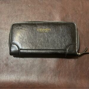 Weixier Genuine Leather Wallet Large Capacity Organizer Zipper Wallet Clutch